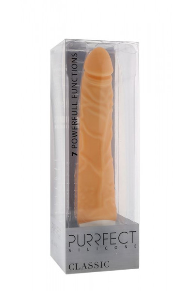 Телесный вибратор-реалистик PURRFECT SILICONE CLASSIC 7.1INCH FLESH - 18 см.