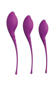 Набор из 3 фиолетовых вагинальных шариков PLEASURE BALLS   EGGS KEGEL EXERCISE SET