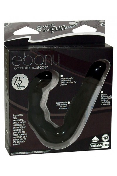 Чёрный стимулятор простаты Ebony Prostate Massager