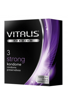 Презервативы с утолщенной стенкой VITALIS PREMIUM strong - 3 шт.