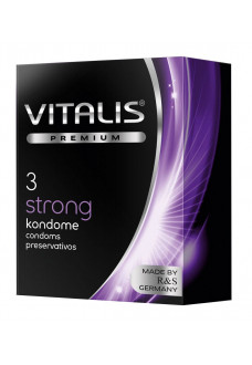 Презервативы с утолщенной стенкой VITALIS PREMIUM strong - 3 шт.