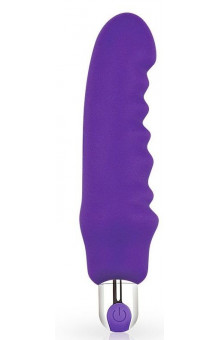 Фиолетовый вибратор Rechargeable IJOY Silicone Waver - 16,5 см.