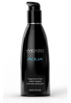 Легкий лубрикант с алоэ на водной основе Wicked AQUA - 60 мл.