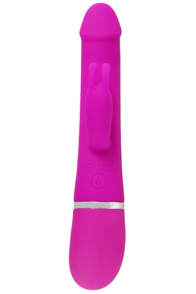 Лиловый вибратор-кролик с функцией сквирта Cumshot Rabbit Vibrator - 24 см.