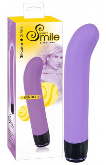 Фиолетовый вибратор G-точки Smile Genius - 20 см.