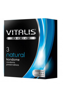 Классические презервативы VITALIS PREMIUM natural - 3 шт.