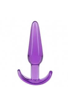 Фиолетовая анальная пробка в форме якоря Slim Anal Plug - 10,8 см.