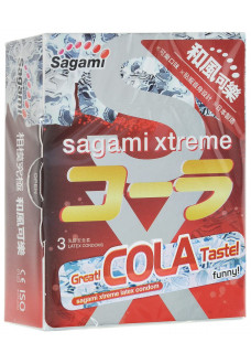 Ароматизированные презервативы Sagami Xtreme Cola  - 3 шт.