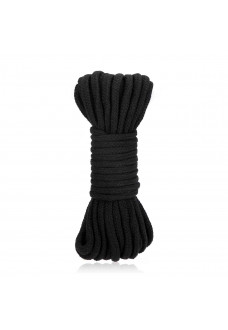 Черная хлопковая веревка для связывания Bondage Rope - 10 м.