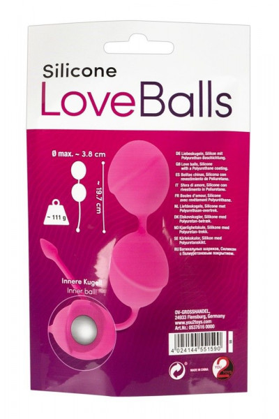 Розовые вагинальные шарики Silicone Love Balls