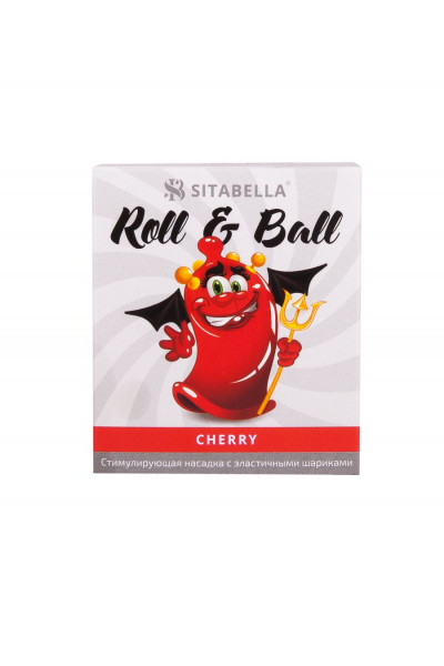 Стимулирующий презерватив-насадка Roll   Ball Cherry