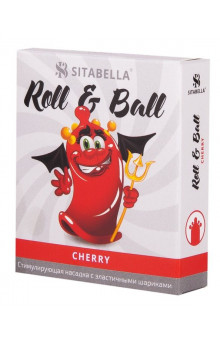 Стимулирующий презерватив-насадка Roll   Ball Cherry