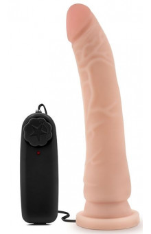 Телесный вибратор 8.5 Inch Vibrating Realistic Cock With Suction Cup - 21,6 см.