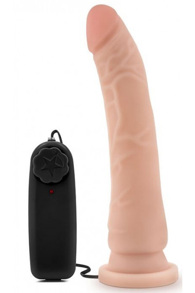 Телесный вибратор 8.5 Inch Vibrating Realistic Cock With Suction Cup - 21,6 см.