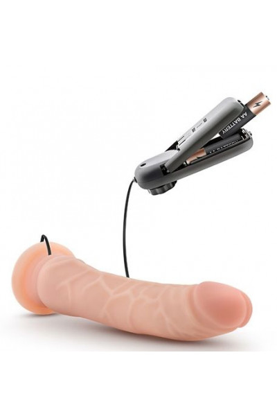 Телесный вибратор 8.5 Inch Vibrating Realistic Cock With Suction Cup - 21,6 см.