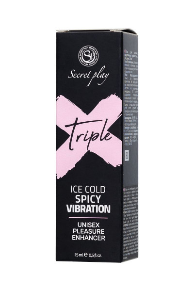 Возбуждающий гель с эффектом вибрации и охлаждения Triple X 3 in 1 Unisex Pleasure Enhancer Gel - 15 мл.