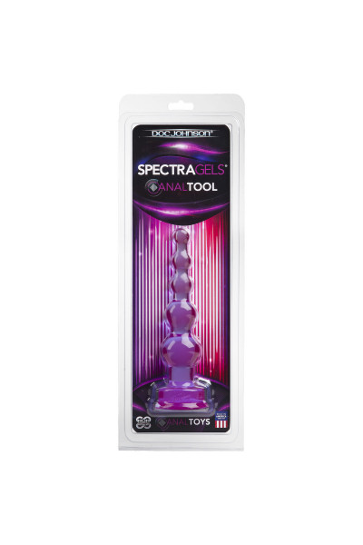 Фиолетовая анальная ёлочка SpectraGels Purple Anal Tool - 17,5 см.