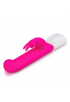 Розовый вибромассажер для G-точки Come hither G-Spot Rabbit - 24,5 см.