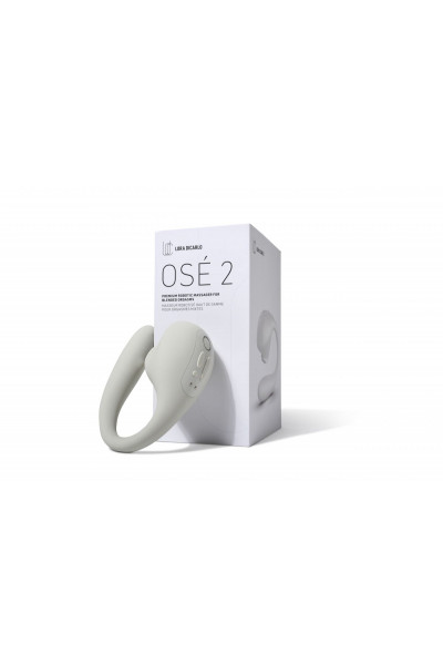 Серый вакуумный стимулятор с отростком Ose 2 Premium Robotic Massager