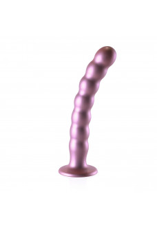 Розовый фаллоимитатор Beaded G-Spot - 21 см.