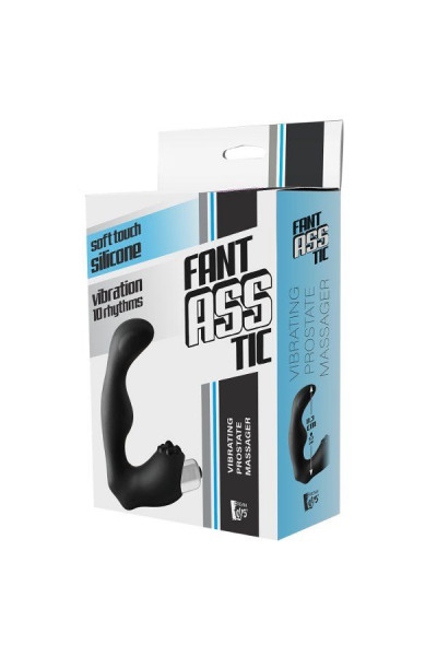 Черный вибромассажер простаты FantASStic Vibrating Prostate Massager - 11,3 см.