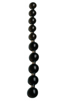 Чёрные анальные бусы Anal Pearls Black - 27,5 см.