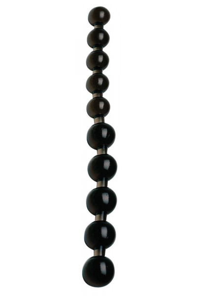 Чёрные анальные бусы Anal Pearls Black - 27,5 см.