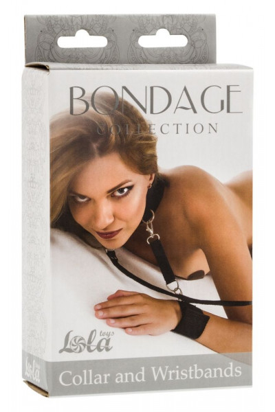 Ошейник с наручниками Bondage Collection Collar and Wristbands Plus Size