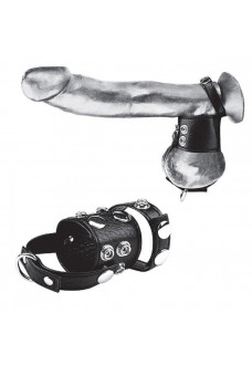 Утяжка на пенис и мошонку Cock Ring With 1.5  Ball Stretcher And Optional Weight Ring