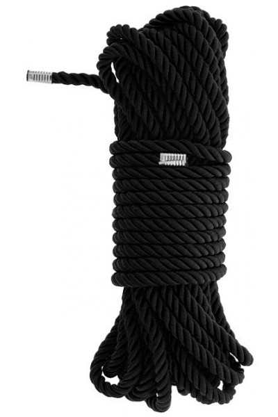 Черная веревка для бондажа BONDAGE ROPE - 10 м.