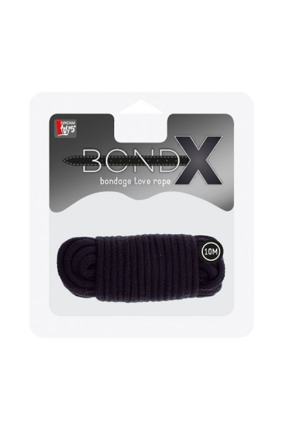 Черная веревка для связывания BONDX LOVE ROPE - 10 м.