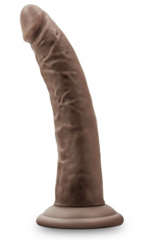 Коричневый фаллоимитатор 7 Inch Cock With Suction Cup - 19 см.