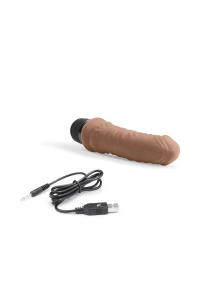 Кофейный вибратор-реалистик 6  Realistic Vibrator - 17 см.