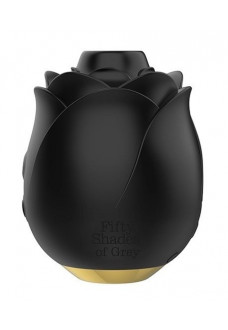 Черный клиторальный стимулятор Black Rose Silicone Clitoral Suction