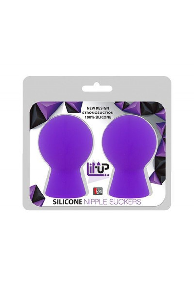 Фиолетовые присоски для груди LIT-UP NIPPLE SUCKERS SMALL PURPLE