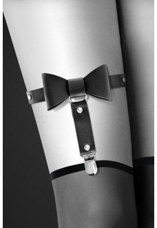 Подвязка с черным бантиком GARTER WITH BOW