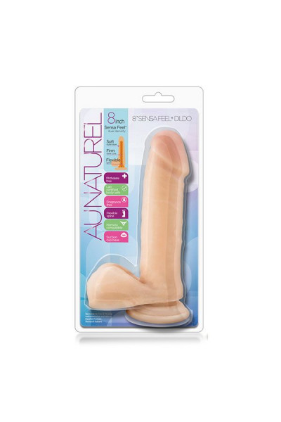 Телесный фаллоимитатор 8 Inch Sensa Feel Dildo - 20,3 см.