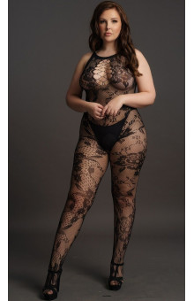 Ажурный кэтсьюит Criss Cross Neck Bodystocking