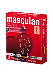 Нежные презервативы Masculan Classic 1 Sensitive - 3 шт.