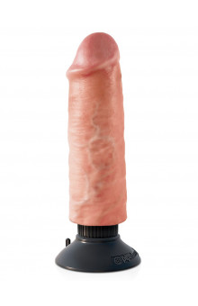 Вибромассажер-реалистик 6  Vibrating Cock - 17,8 см.