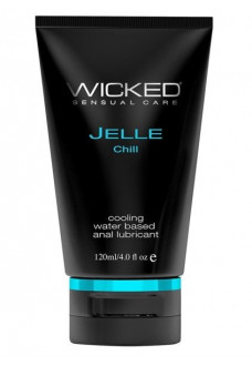 Анальный охлаждающий лубрикант WICKED JELLE CHILL на водной основе - 120 мл.